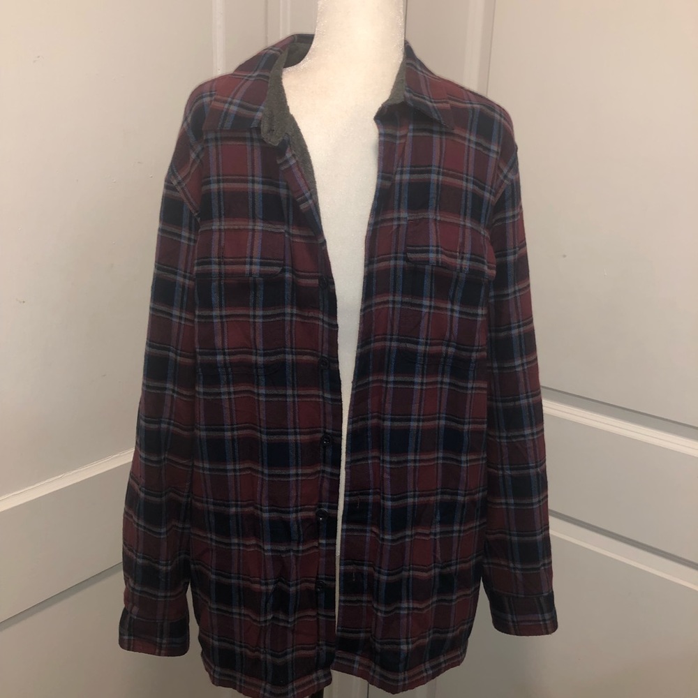 Ll bean men’s shacket fleece lined shirt size large